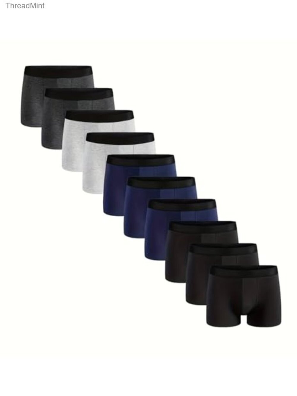 Men's Boxer Briefs 10 Pack Breathable Moisture Wicking Quick Dry Fitted